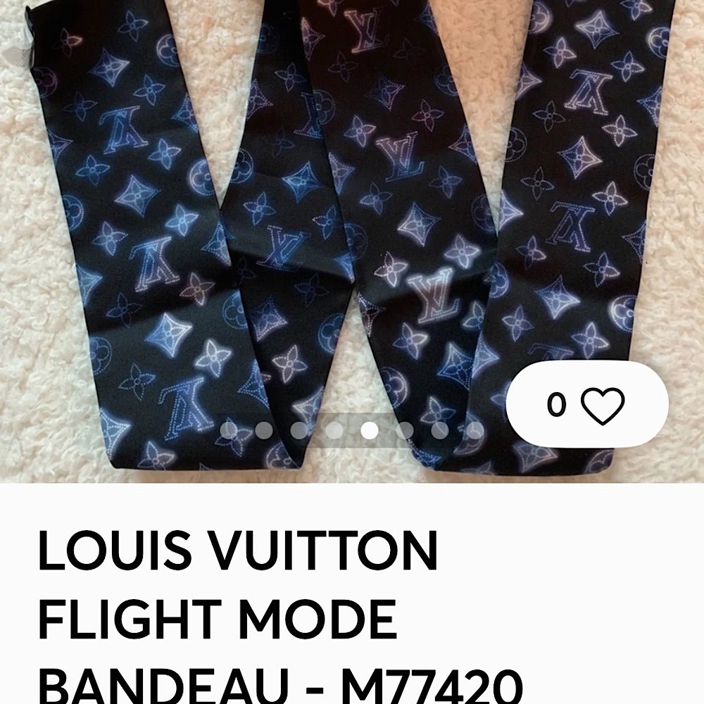 Louis Vuitton Black and Blue Monogram Bandeau